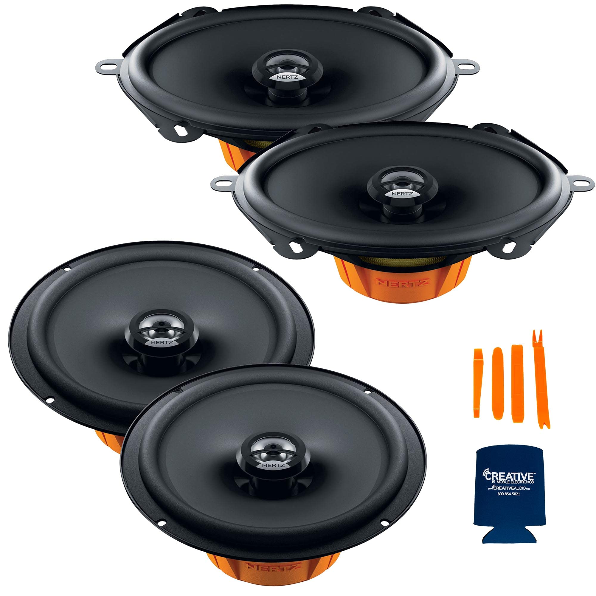 HERTZ One Pair of Dieci 5x7/6x8 and One Pair of 6.5 HERTZ One Pair of Dieci 5x7/6x8 and One Pair of 6.5
